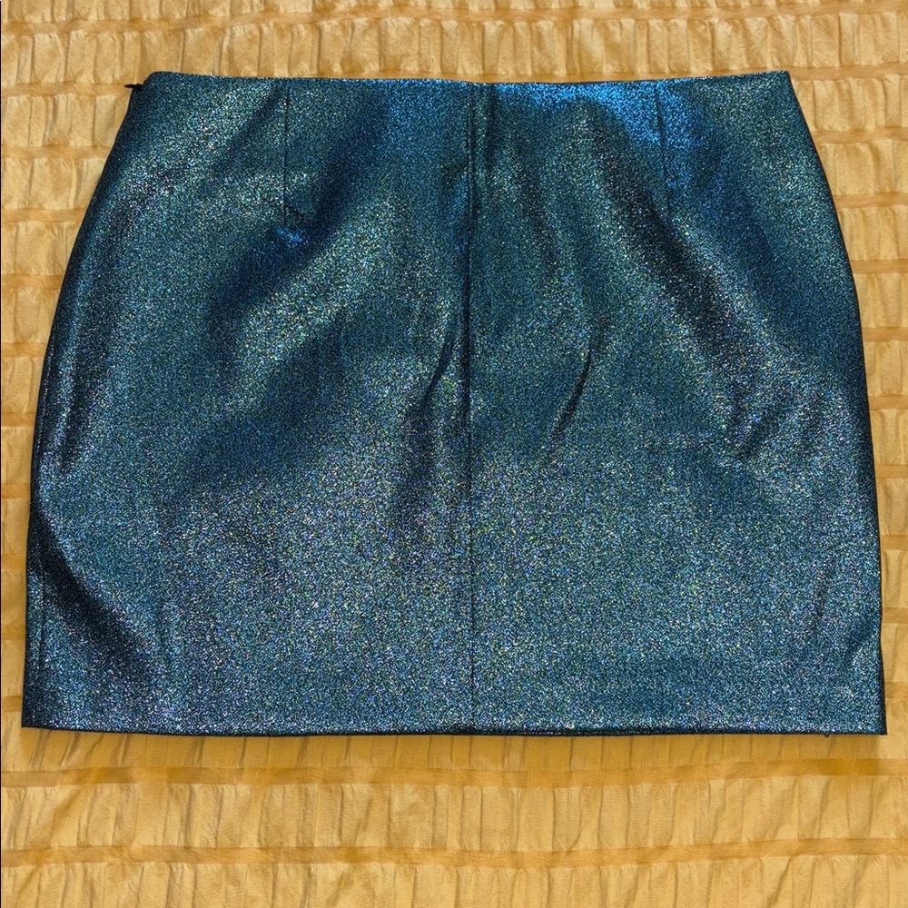 Teal Mini Skirt - Picture 2 of 3